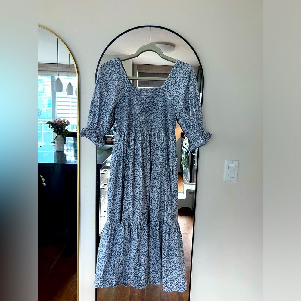 Madewell Lucie elbow-sleeve midi Dress XS